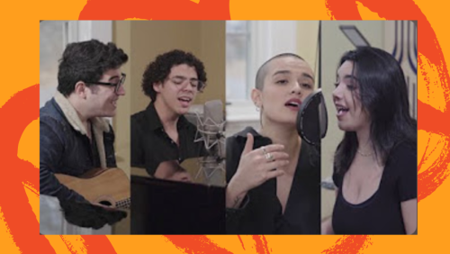 members of dada quartet, performance photos