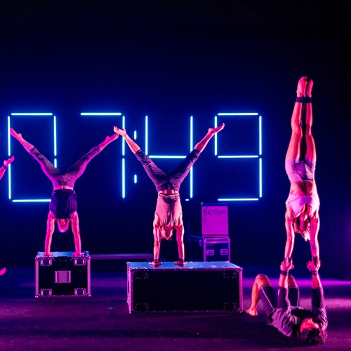 Gravity & Other Myths acrobatic ensemble in performance