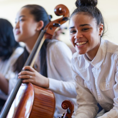 Children playing cello
