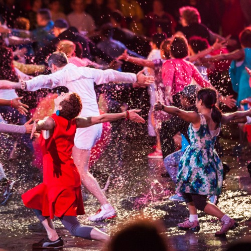 A group of dancers on stage