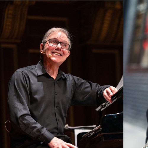 Rob Kapilow, music educator; Romie de Guise-Langlois, clarinetist; A Far Cry ensemble — portraits