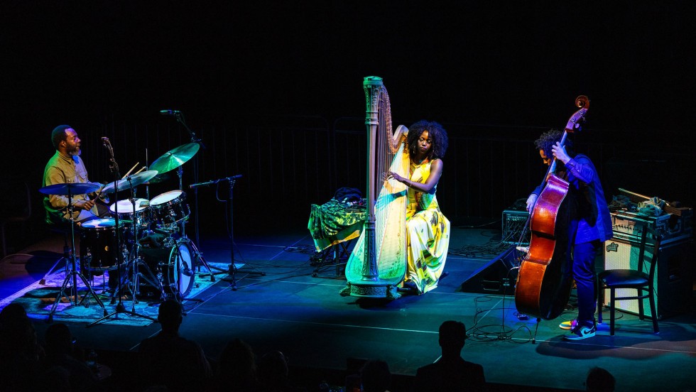 Brandee Younger Trio performs at Celebrity Series' Jazz Festival at Arrow Street Arts (March 2025)
