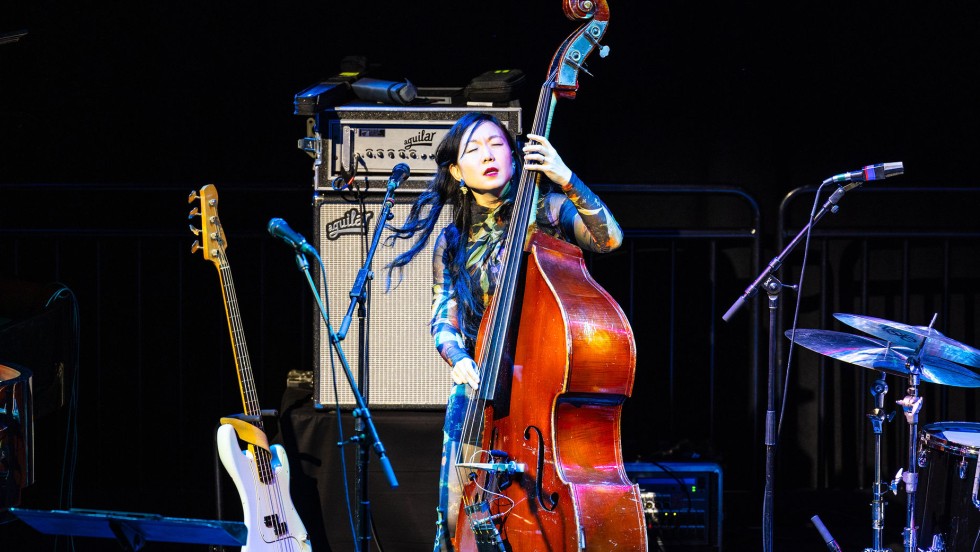 Bassist Linda May Han Oh performs at Celebrity Series' Jazz Festival at Arrow Street Arts (March 2025)