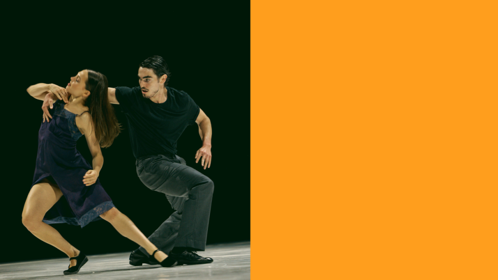 a pair of ballet bc dancers, in performance