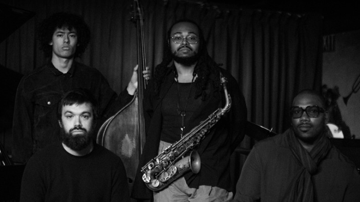 Immanuel WIlkins Quartet, black and white portrait