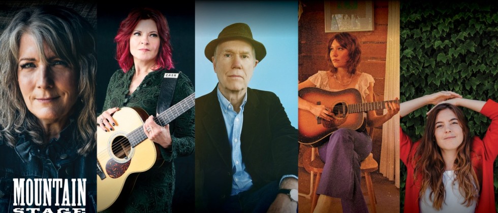 a collage of two women, one with gray hair and a ruffled denim jacket, the other with auburn hair and a moto-style jacket 