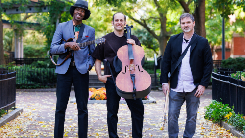 a bassist, a cellist, and a beatboxing vocalist