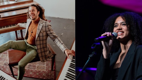 Emmet Cohen, pianist; Georgia Heers, vocalist — portraits