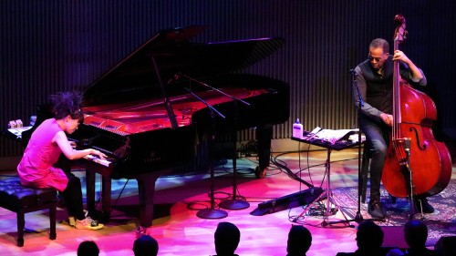 Stanley Clarke, bassist, and Hiromi, pianist, together in portrait