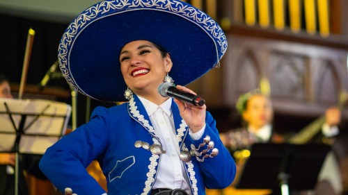 Veronica Robles Female Mariachi ensemble, group portrait