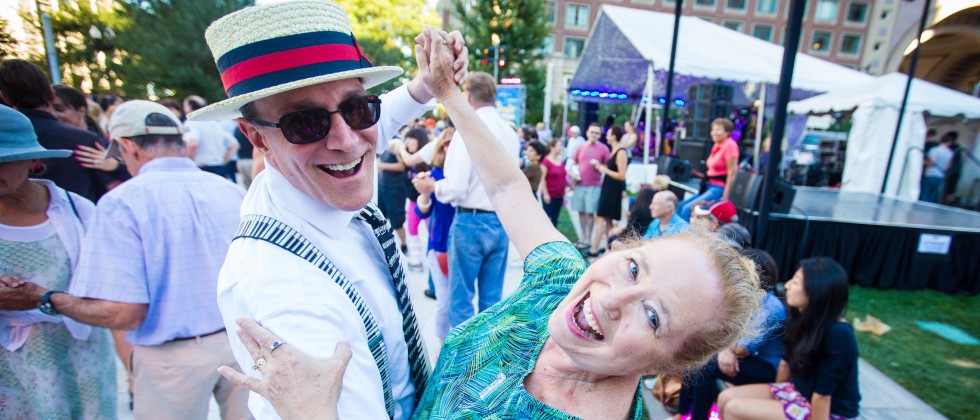 at let's dance boston, a man and woman dance